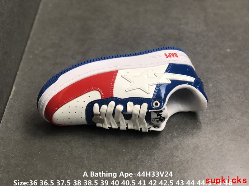 A Bathing Ape Bape Sta Low Red Navy White