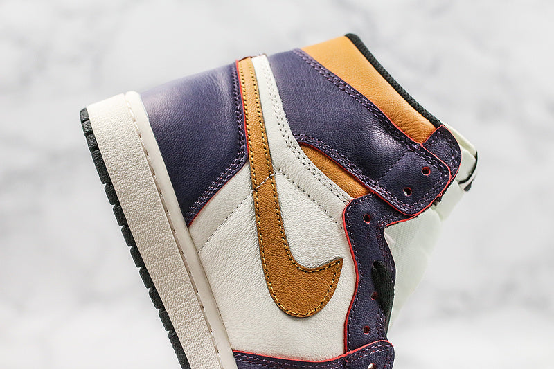 Nike SB Air Jordan 1 Retro High-Top Defiant LA to Chicago Purple/White Sneakers