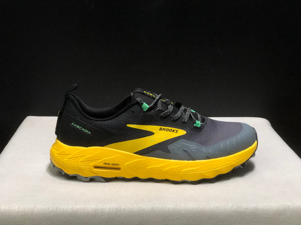 Brooks Cascadia 17 Trail Running Shoes Charcool Grey Yellow