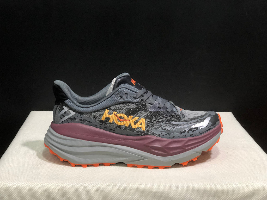 Hoka One One Stinson 7 Comfortable Anti-slip Outdoor Running Shoes Sneakers Gray/Orange