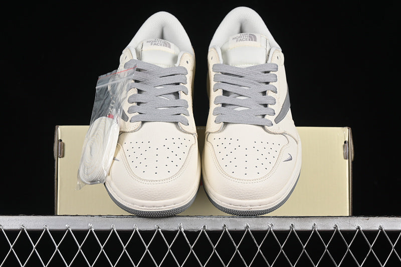 Travis Scott Fragment Design Nike Air Jordan 1 Low The North Face OG SP Grey White Board Shoes
