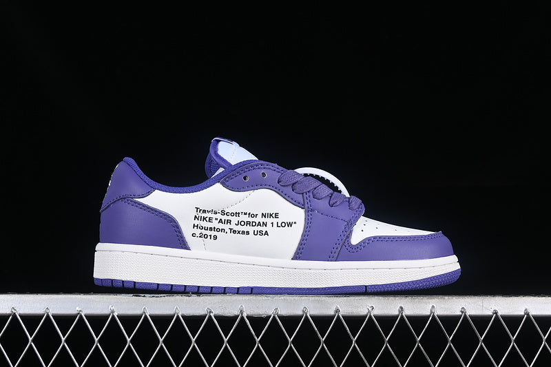 Travis Scott Nike Air Jordan 1 Low OG White Purple Sneakers