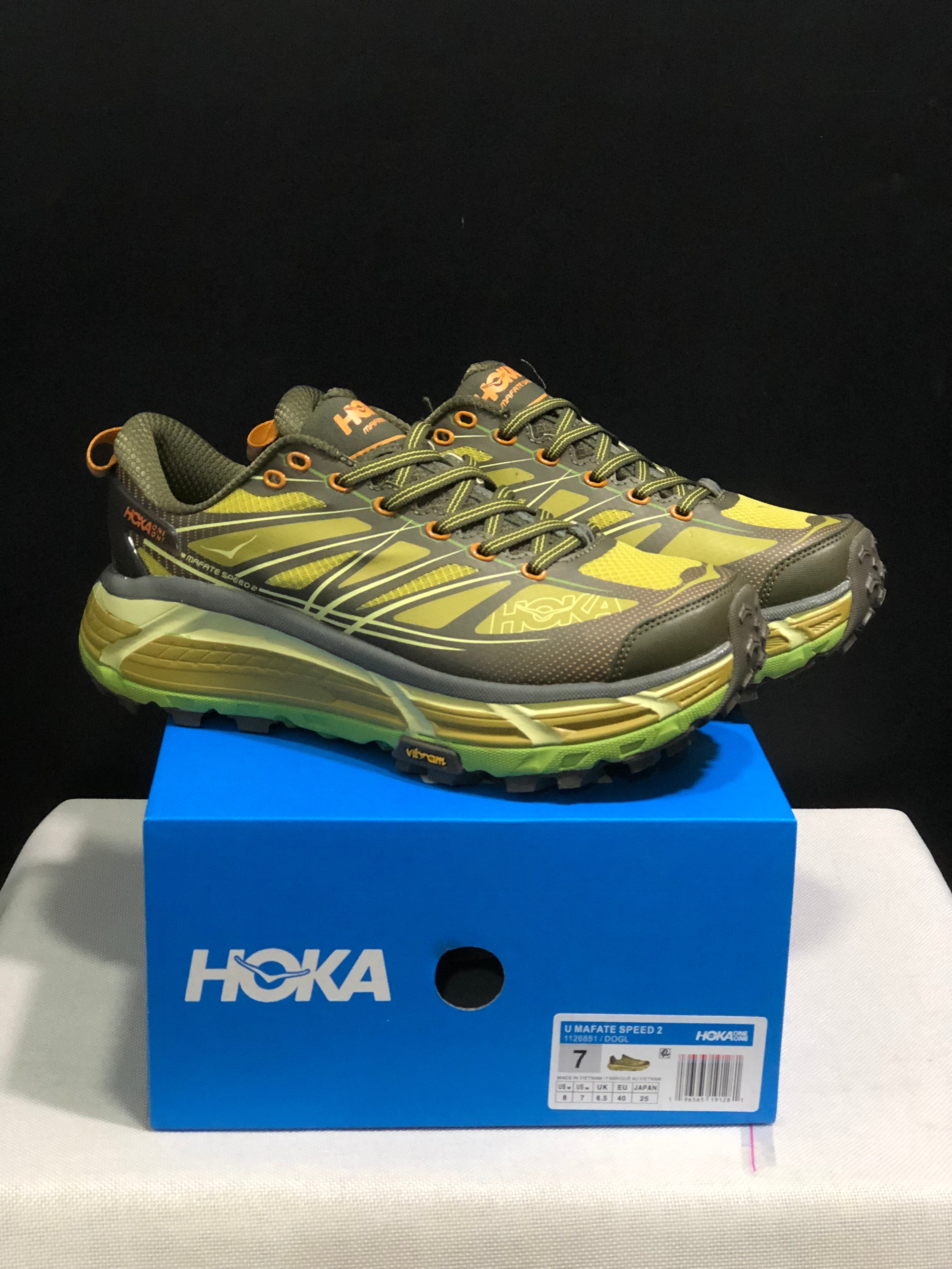 Hoka One One Mafate Speed 2 Mountain Anti-slip Running Shoes Sneakers Brown