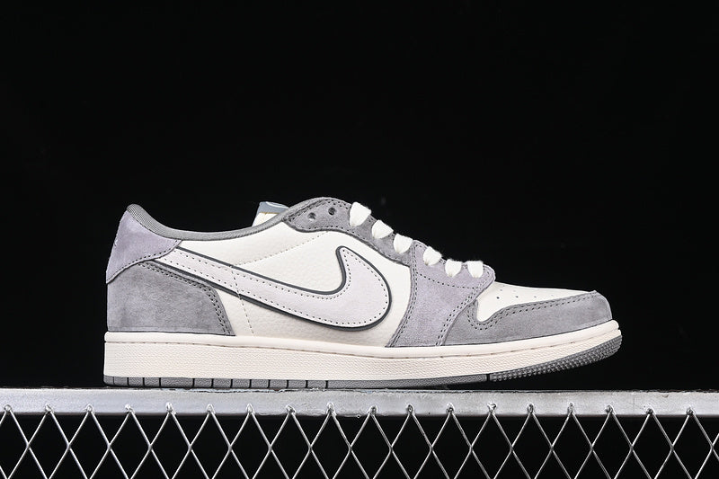 Travis Scott Fragment Design Nike Air Jordan 1 Low Gucci OG SP Grey White Sneakers