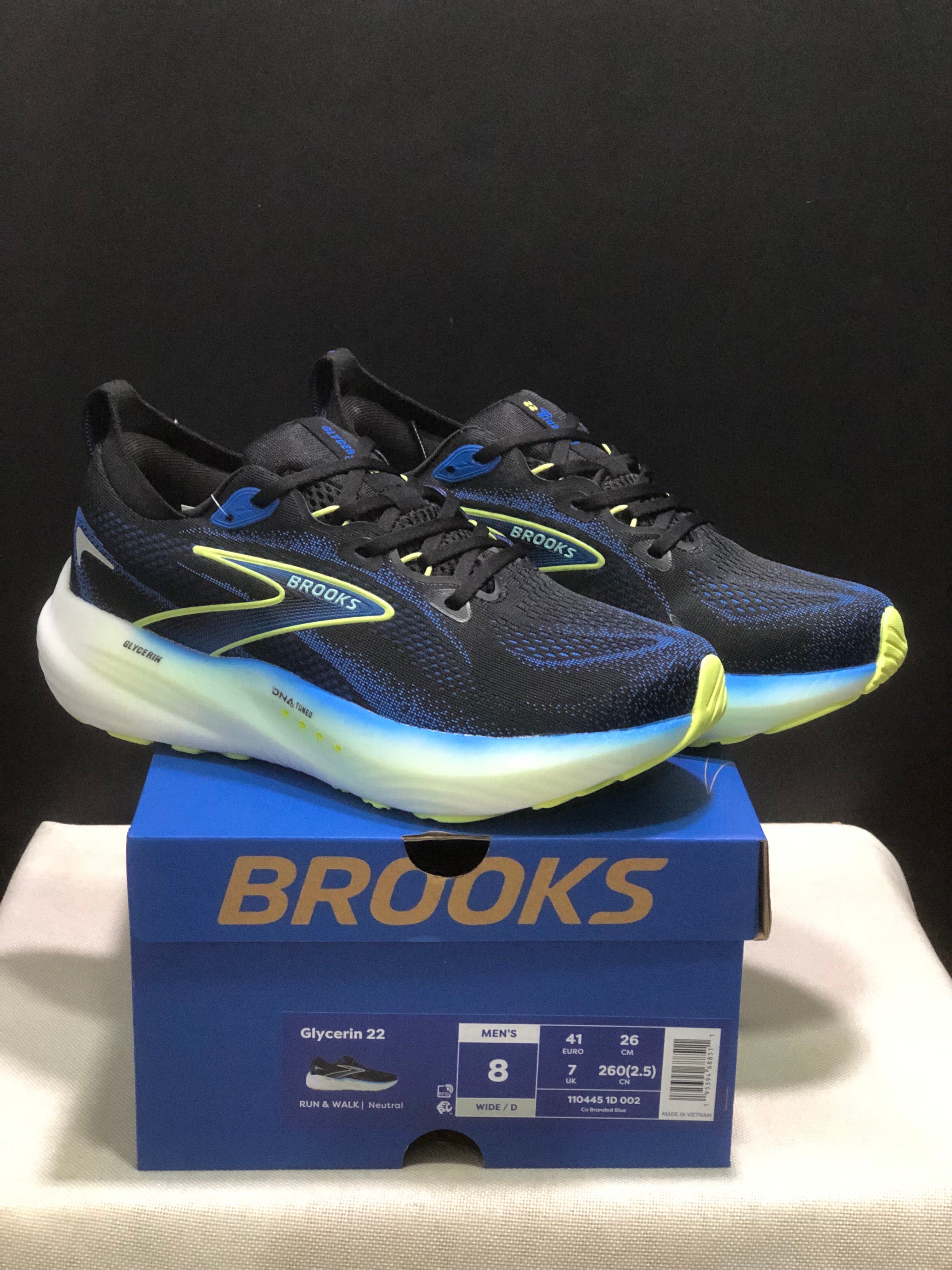 Brooks Glycerin 22 Comfortable Running Shoes Co Branded Blue