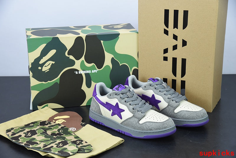 A Bathing Ape Bape Sta Low Grey Purple