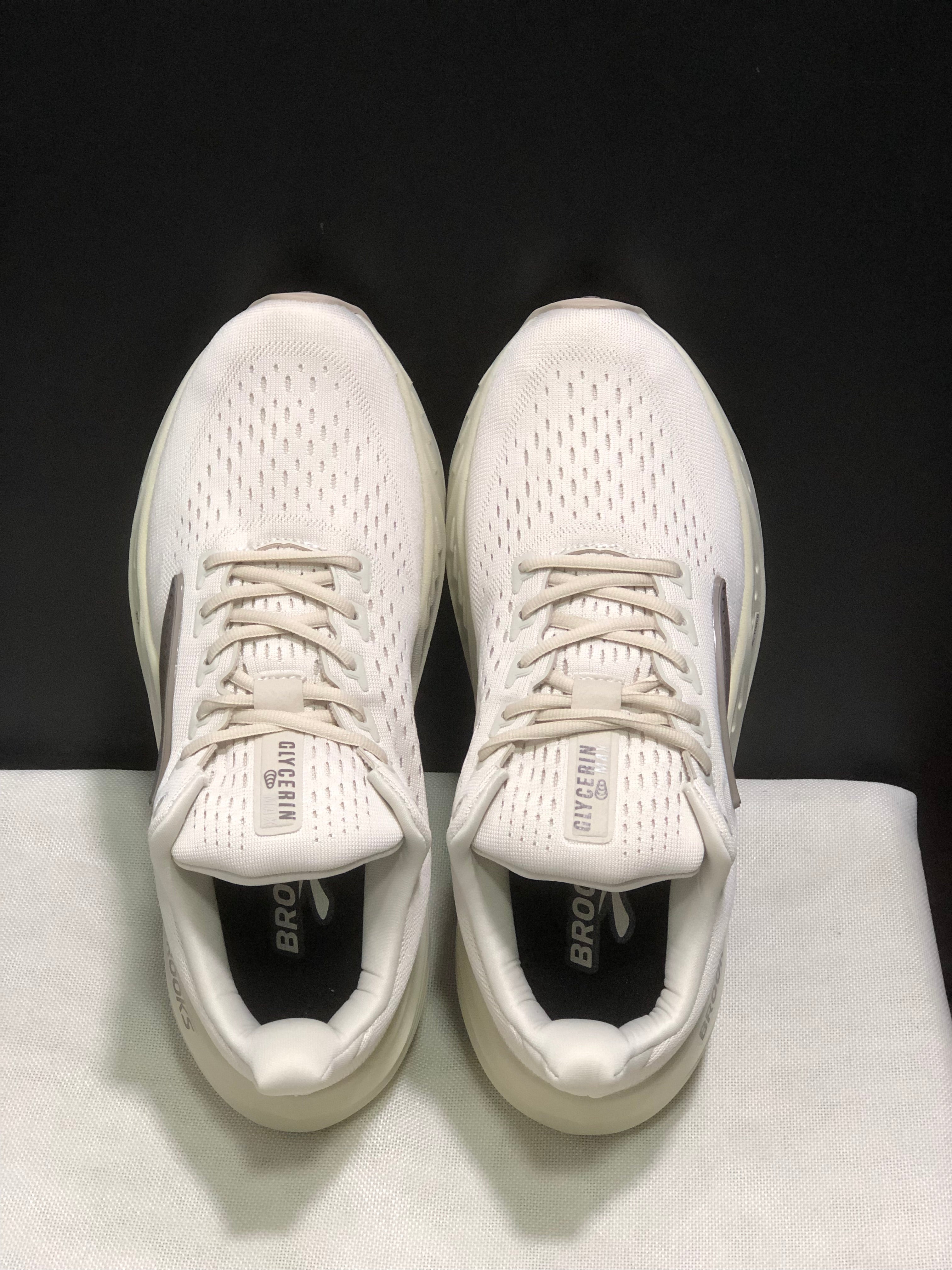 Brooks Glycerin Max Comfortable Low-top Running Shoes Apricot White