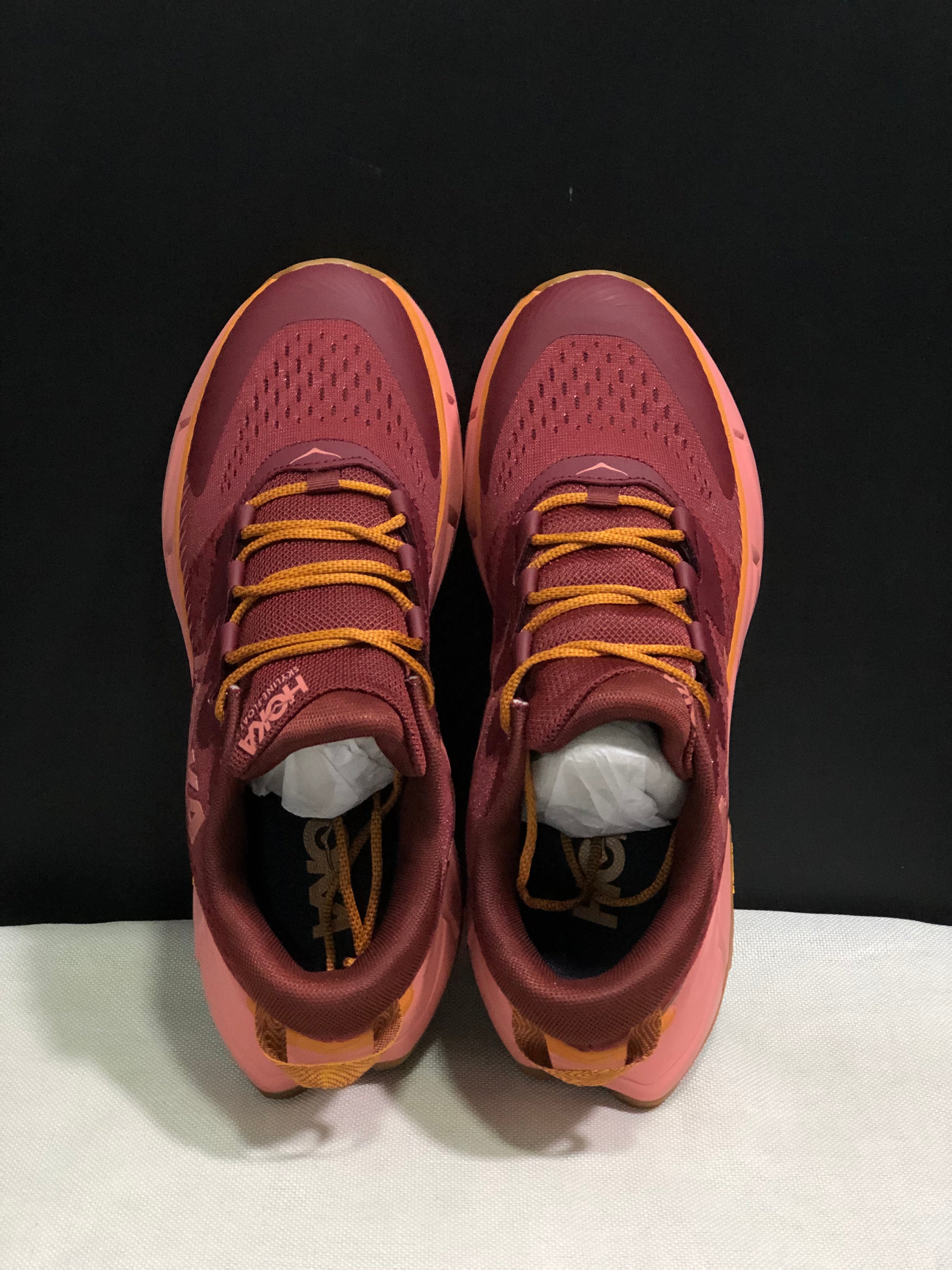 Hoka One One Skyline Float X Outdoor Running Shoes Sneakers Red