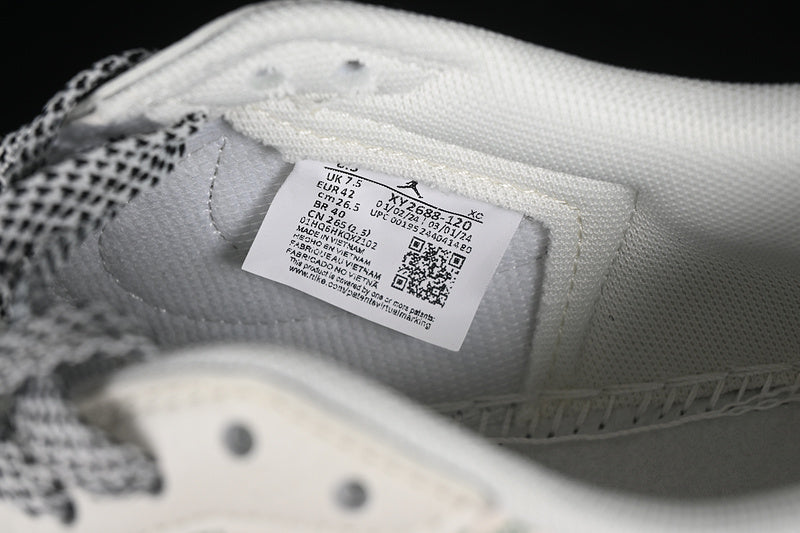 Travis Scott Fragment Design Nike Air Jordan 1 Low OG SP Black Grey White Casual Sports Shoes