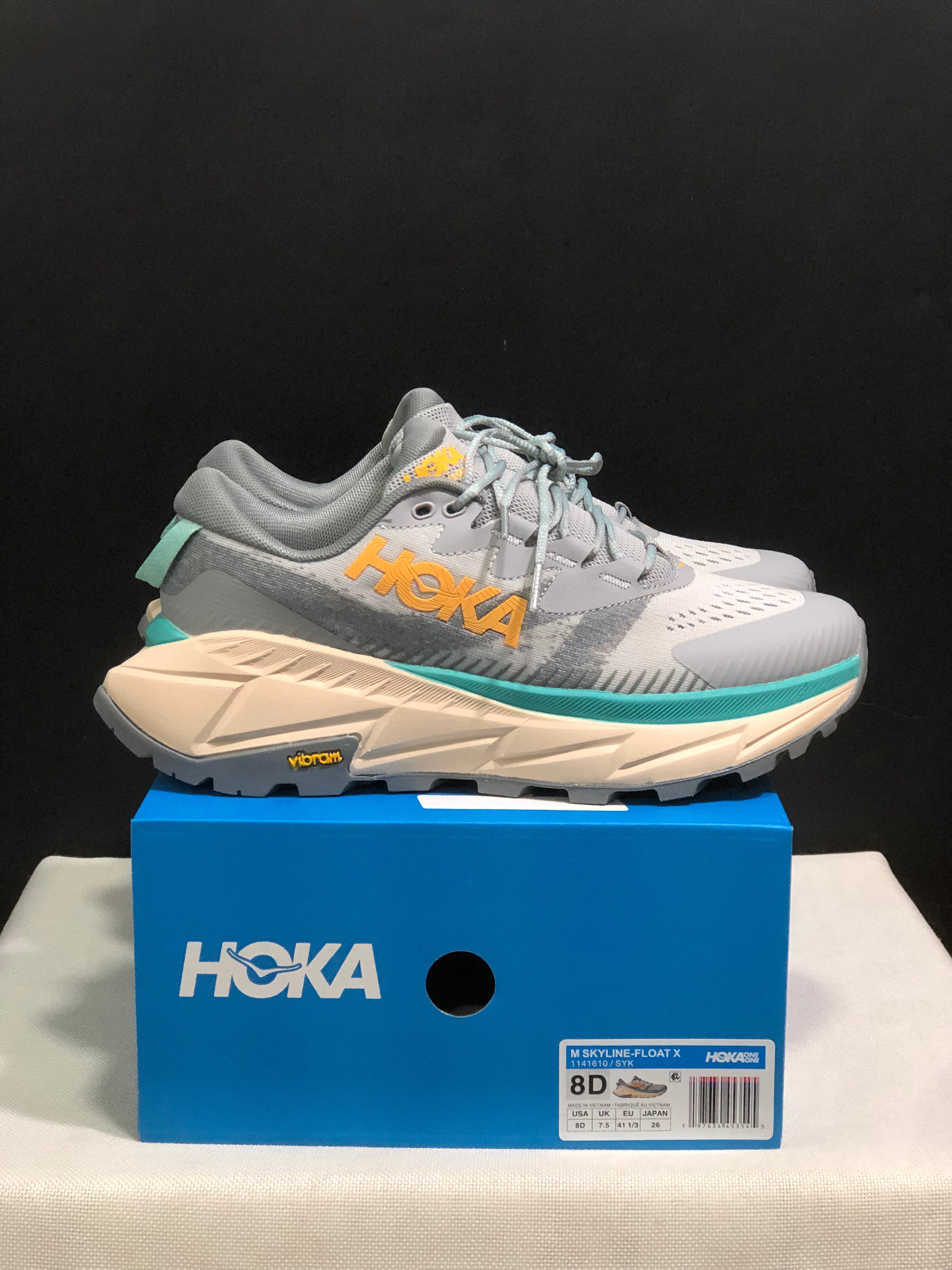 Hoka One One Skyline Float X Outdoor Running Shoes Sneakers Silver
