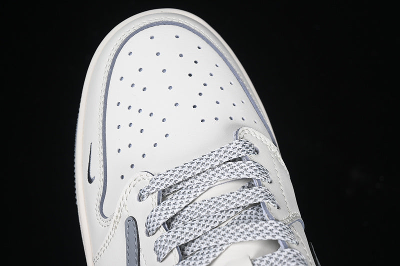 Travis Scott Fragment Design Nike Air Jordan 1 Low OG SP Grey Sole White Sneakers