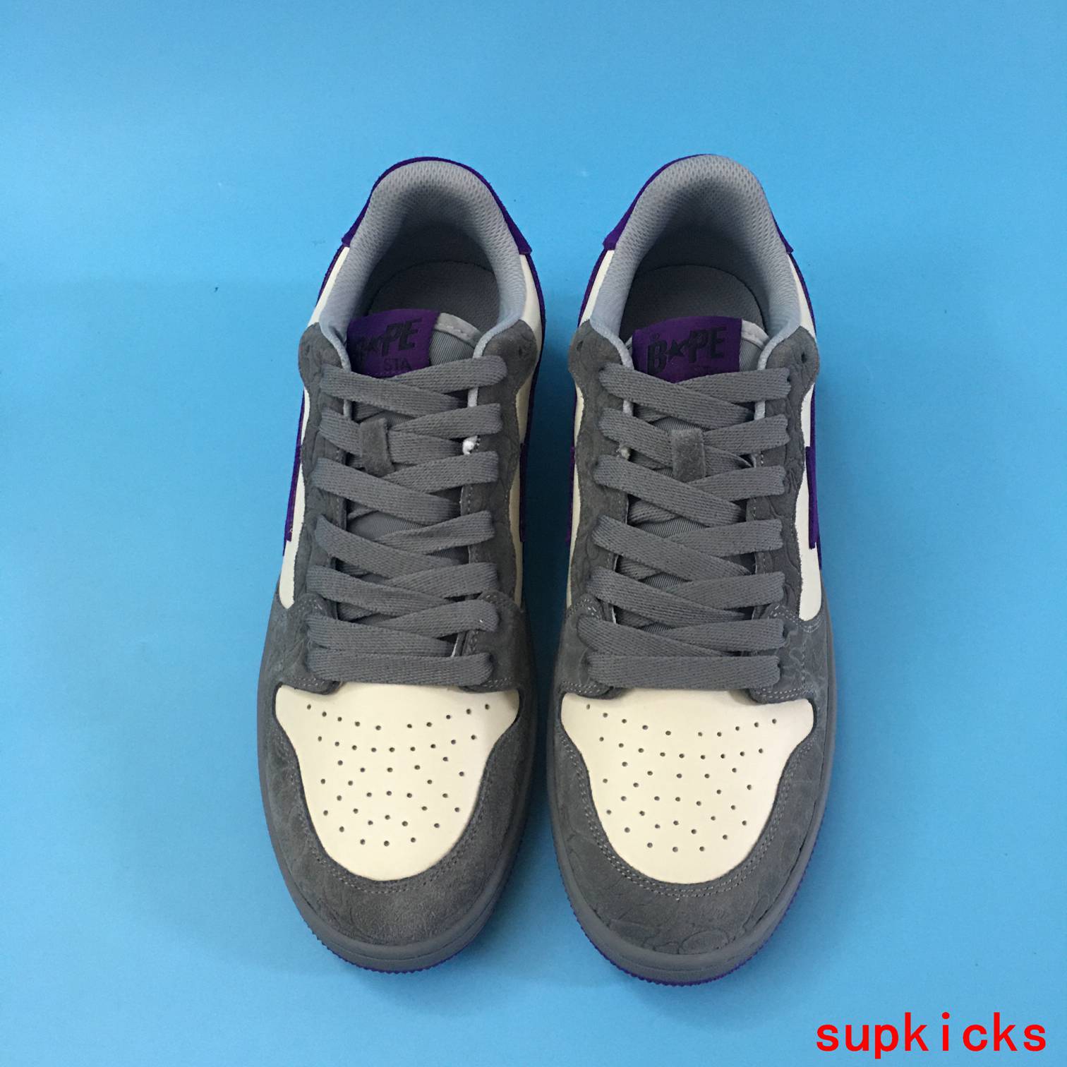 A Bathing Ape Court Sta Mist Grey Royal Purple