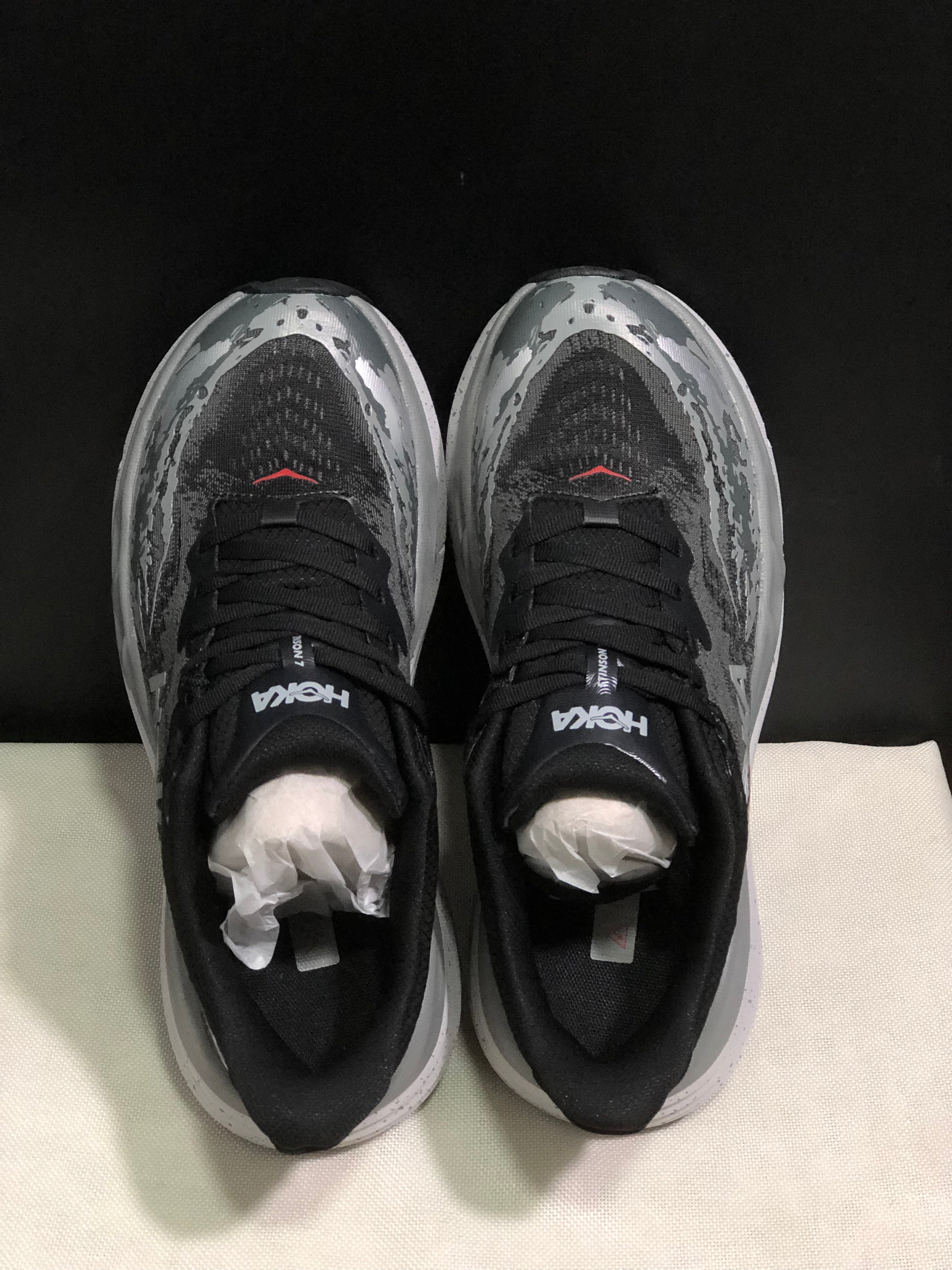 Hoka One One Stinson 7 Comfortable Anti-slip Outdoor Running Shoes Sneakers Black/Gray