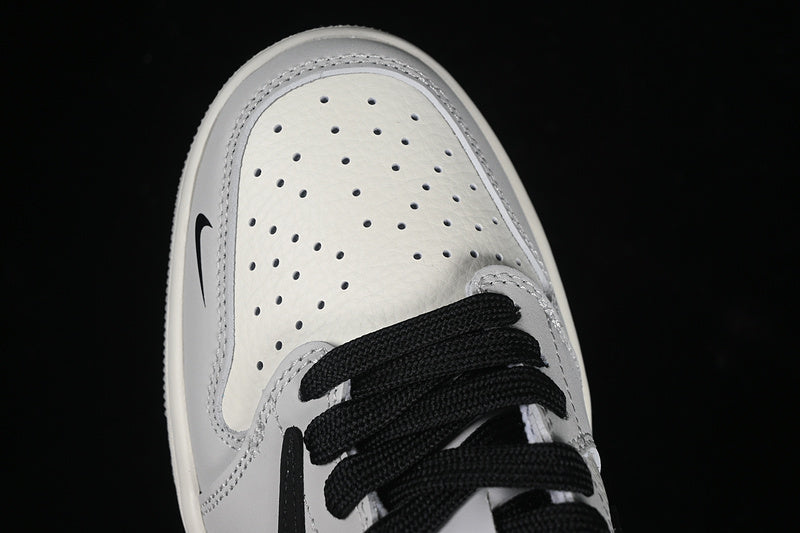 Travis Scott Fragment Design Nike Air Jordan 1 Low OG SP Black Light Grey White Sneakers