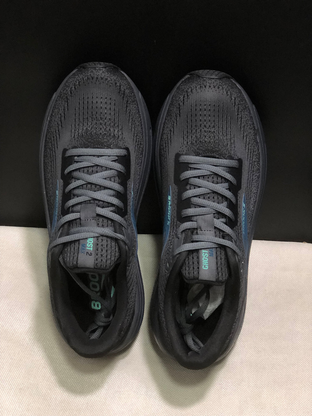 Brooks Ghost Max 2 Breathable Low-top Running Shoes Ebony Black