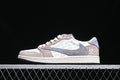 Travis Scott Fragment Design Nike Air Jordan 1 Low OG SP Grey White Light Brown Sneakers