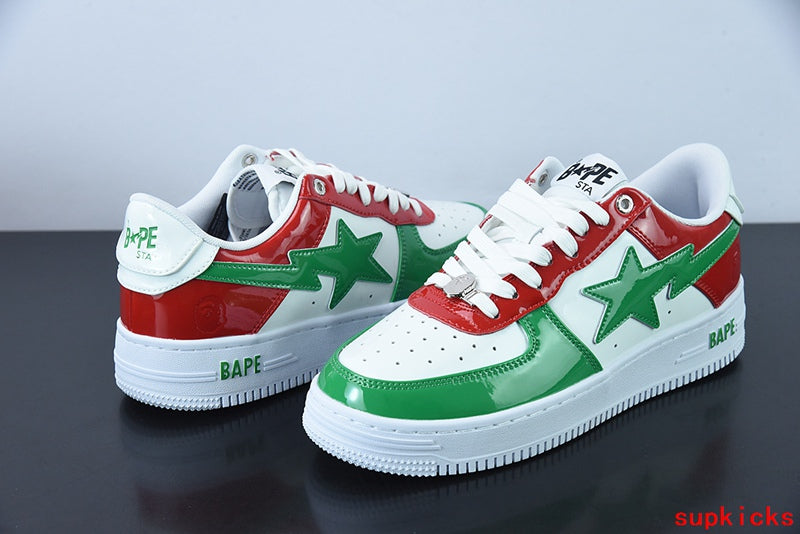 A Bathing Ape Bape Sta Low Green Red White