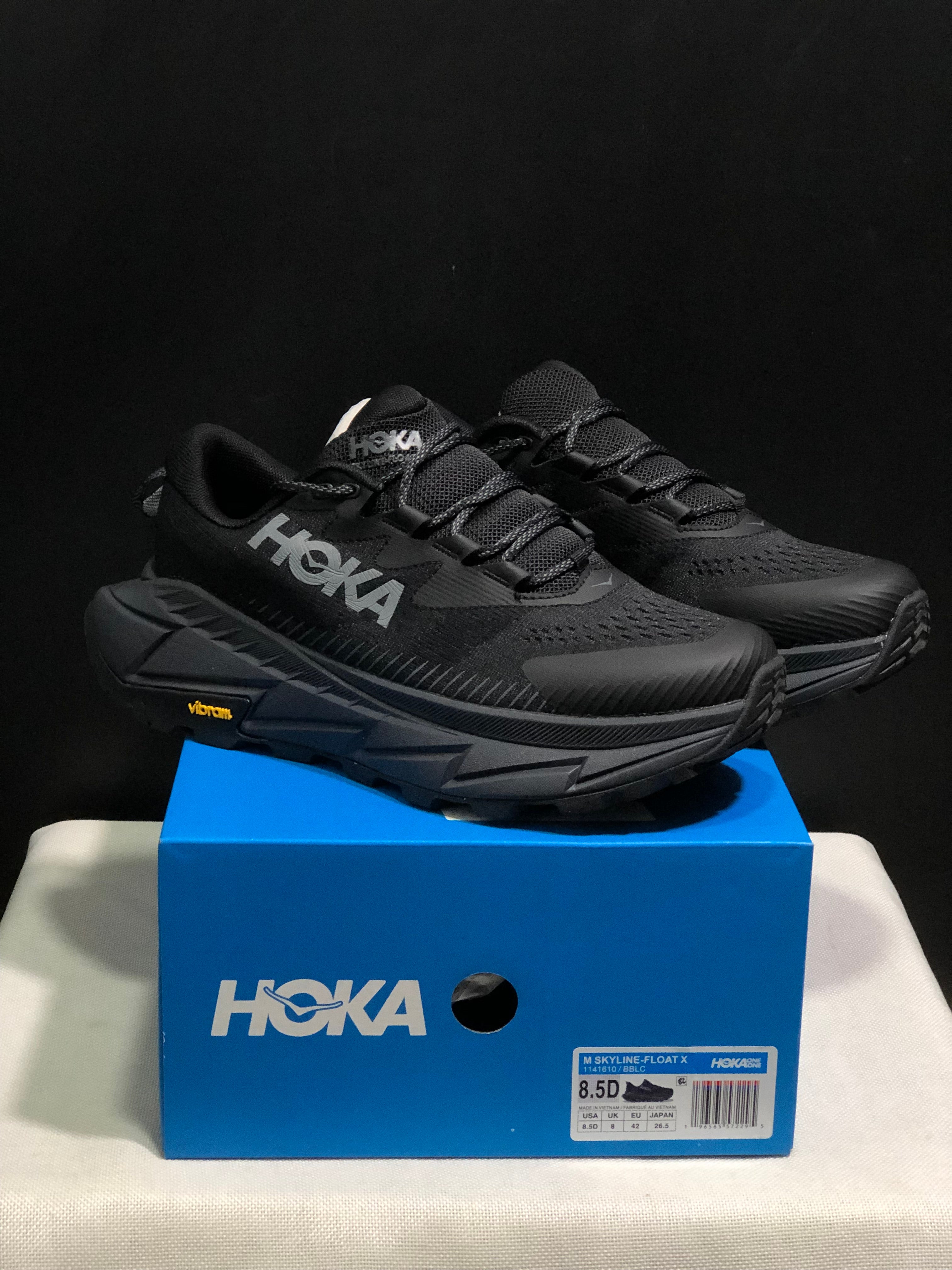 Hoka One One Skyline Float X Outdoor Running Shoes Sneakers Black