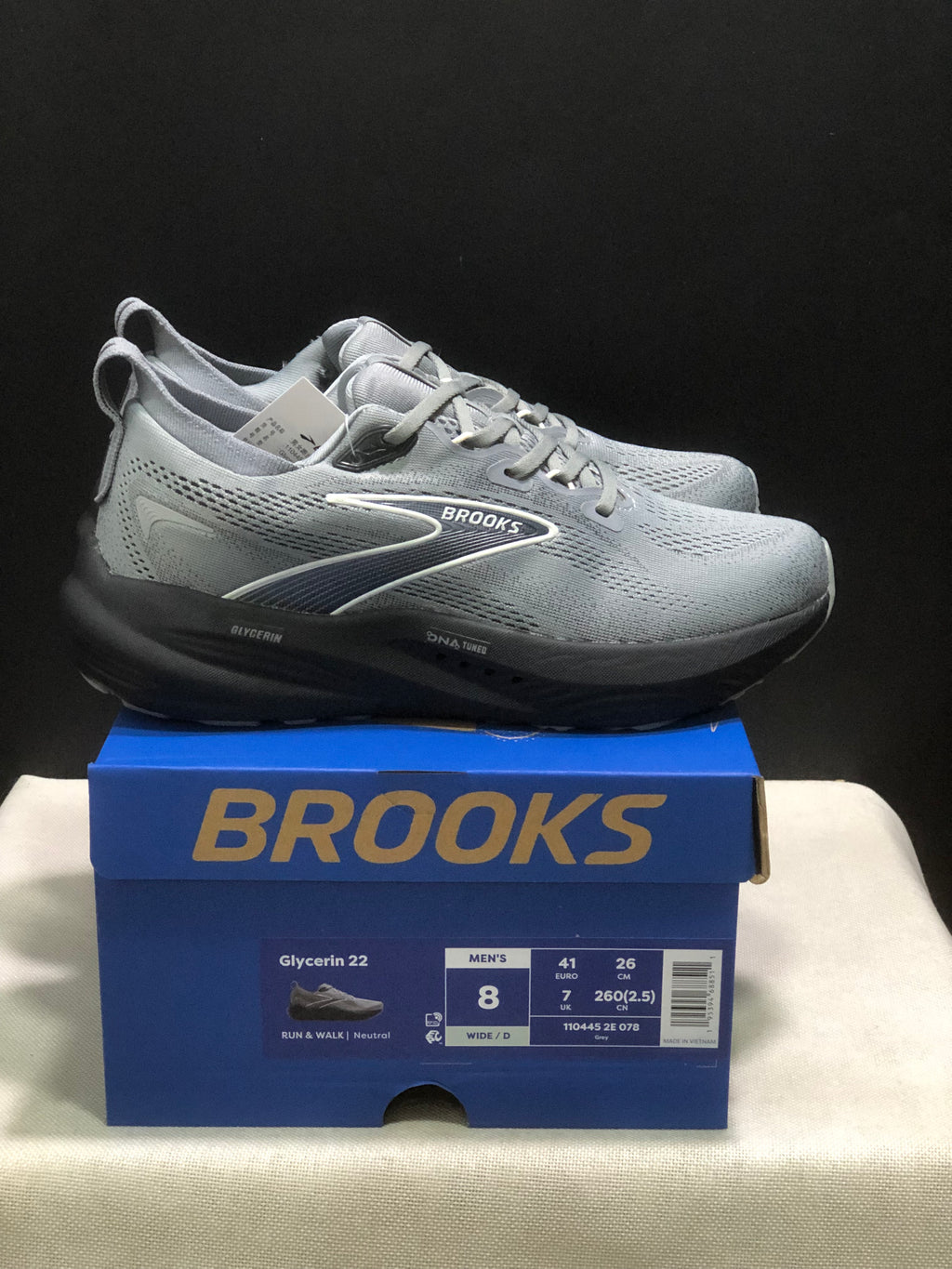 Brooks Glycerin 22 Comfortable Running Shoes Grey