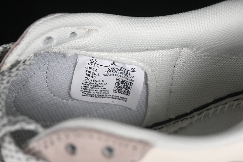 Travis Scott Fragment Design Nike Air Jordan 1 Low OG SP Black Light Brown White Sneakers