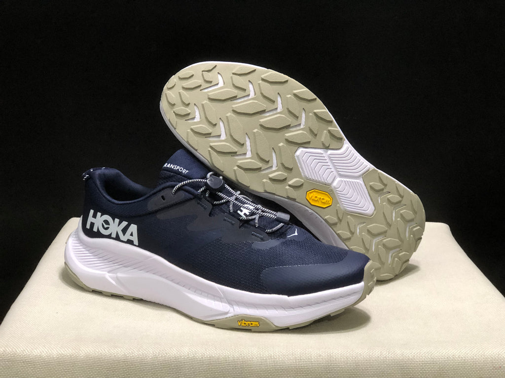 Hoka One One Transport Drawstring Low-top Running Shoes Sneakers Navy