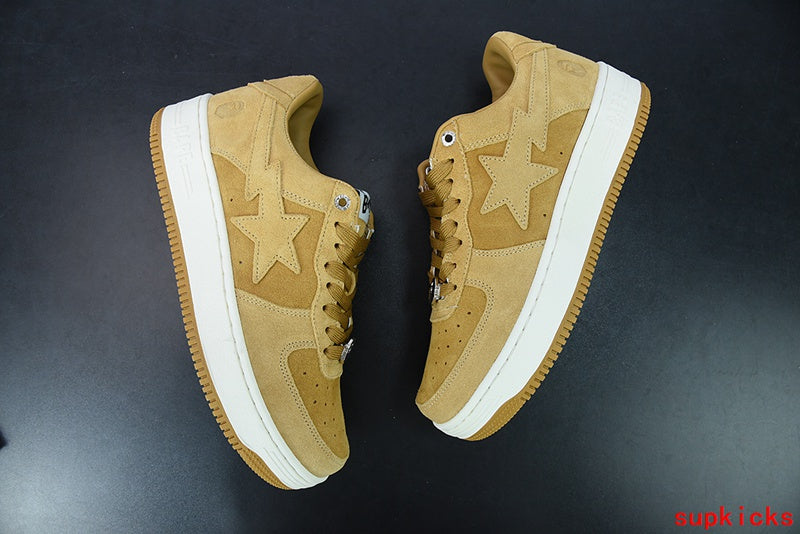 A Bathing Ape Bape Sta Beige Suede