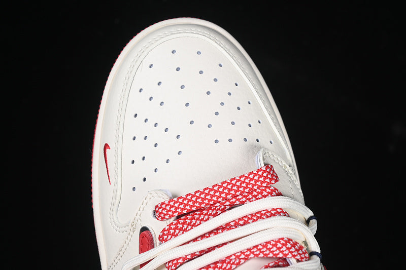 Travis Scott Fragment Design Nike Air Jordan 1 Low OG SP Red White Sneakers