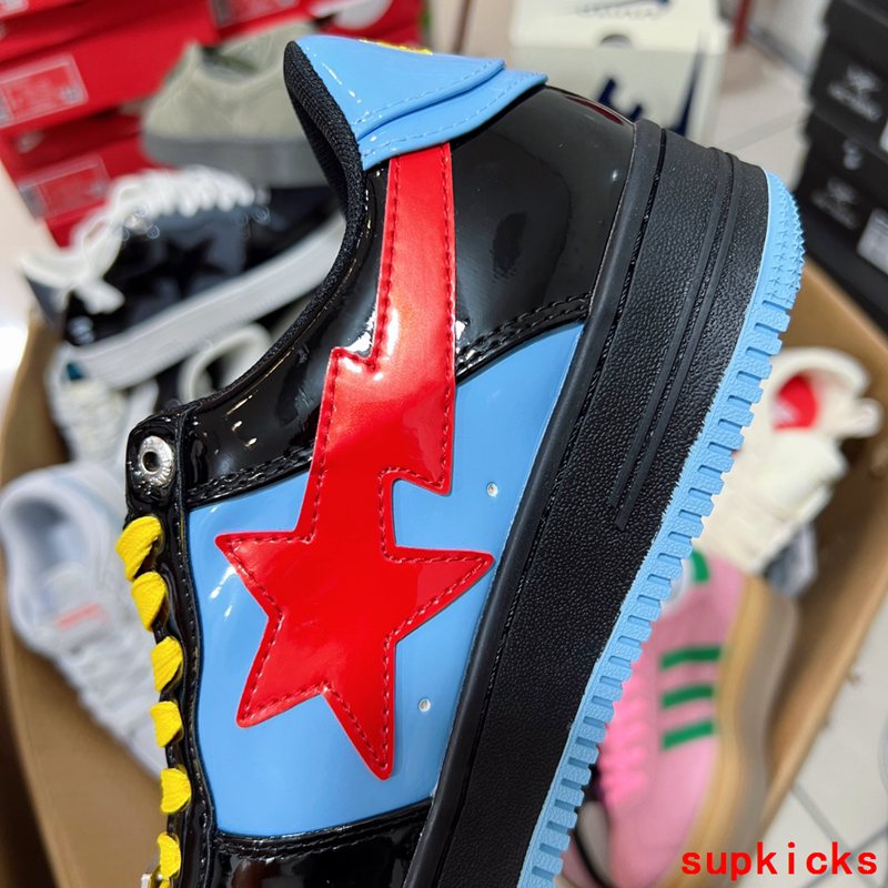 A Bathing Ape Bape Sta Marvel Comics Black Patent Leather