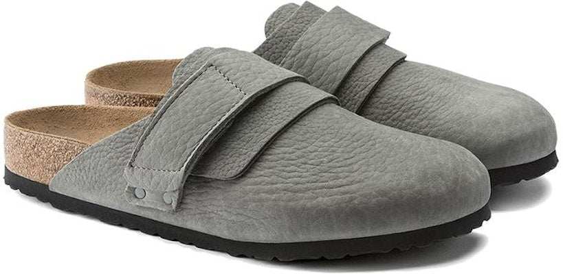 Birkenstock Boston 1020721 Clog Narrow Whale Grey Suede Covered-Toe Slippers