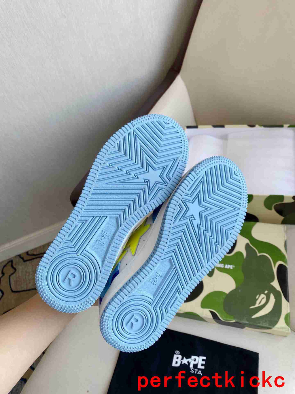 A Bathing Ape Bape Sta Low Blue Camo