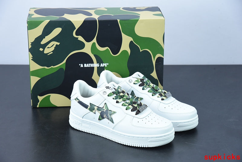 A Bathing Ape Bape Sta Low White ABC Camo Green (2021)