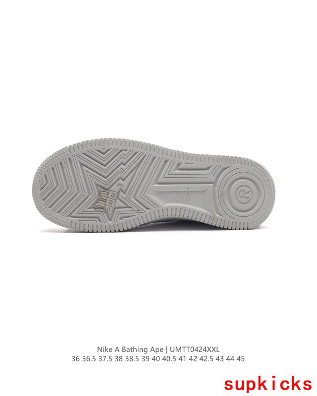 A Bathing Ape Bape Sta Sk8 White And Gray Embossed