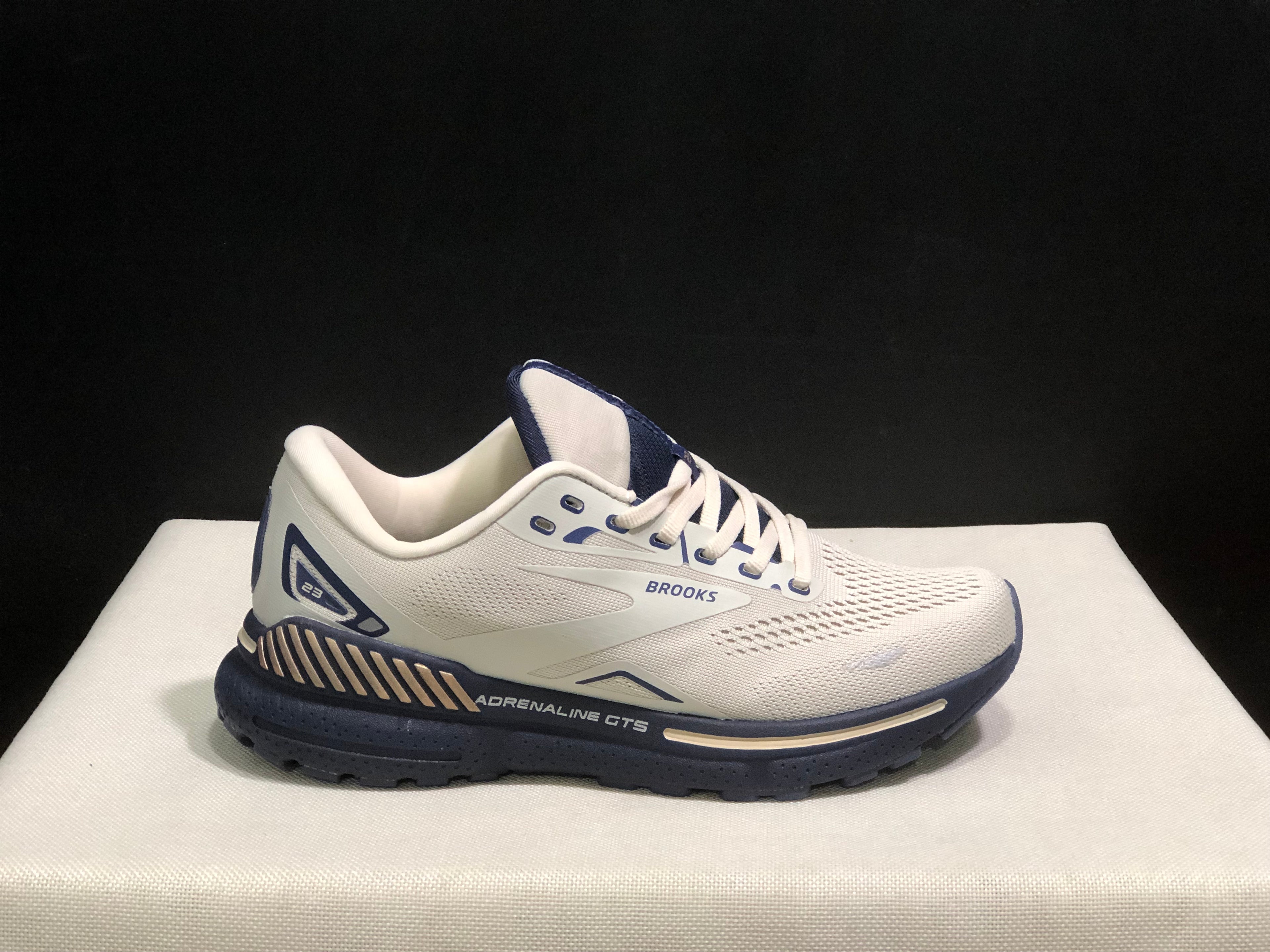 Brooks Adrenaline GTS 23 Shock-absorbing Wear-resistant Low-top Running Shoes Moonlight Grey