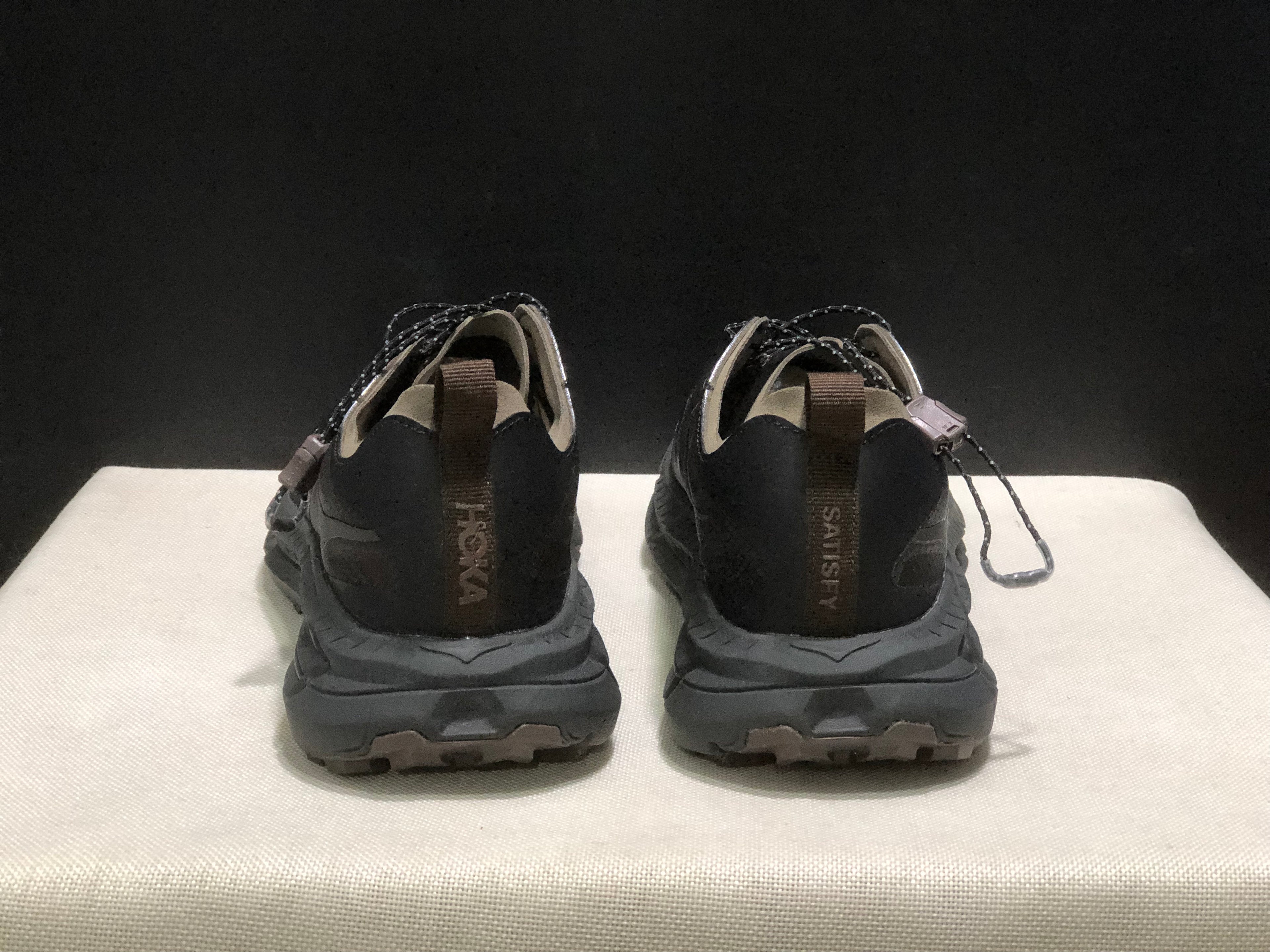 Hoka One One Satisfy x Mafate Speed 4 Breathable Fashion Running Shoes Sneakers Black