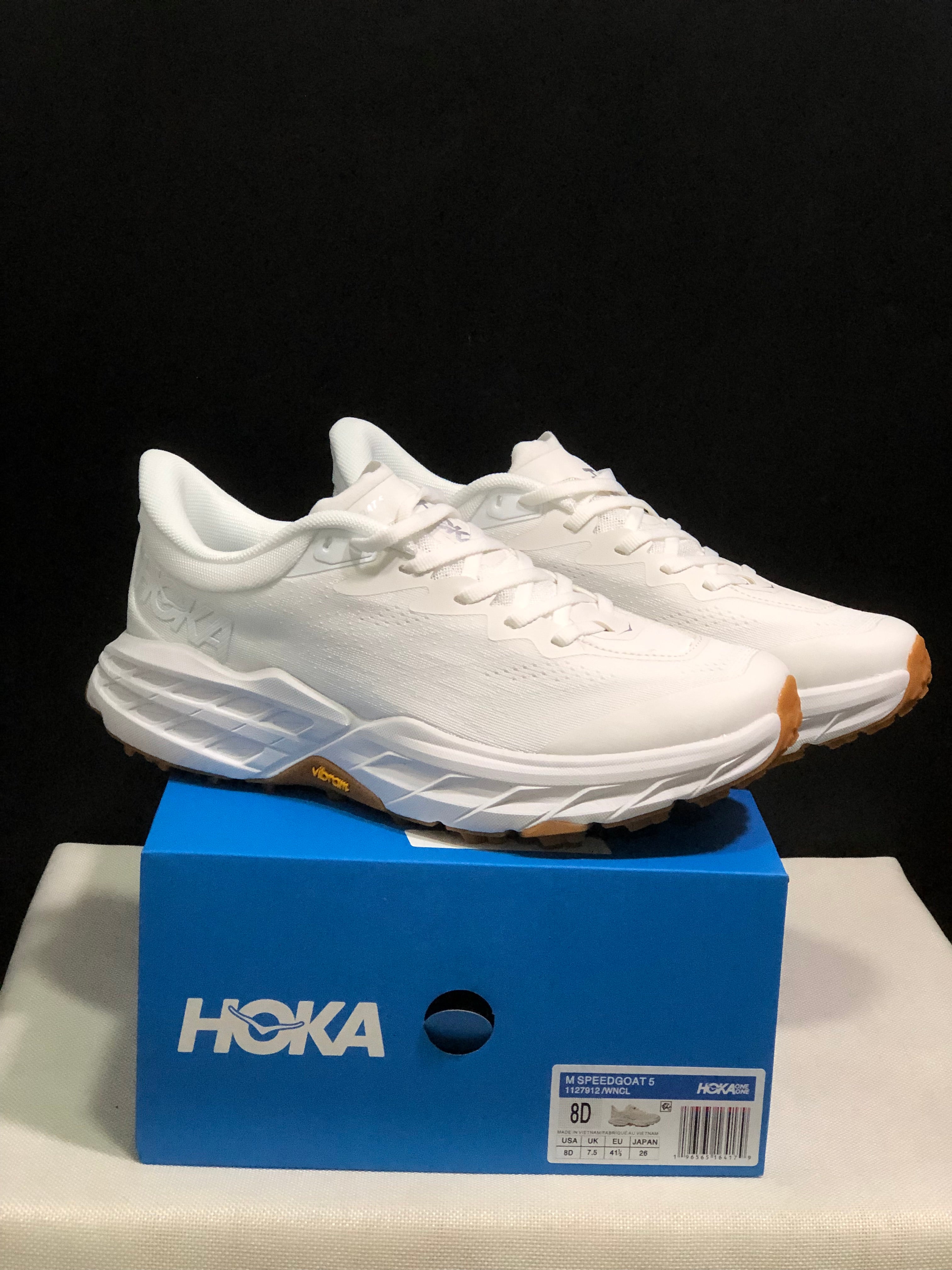 Hoka One One Speedgoat 5 White Trail Running Shoes Sneakers