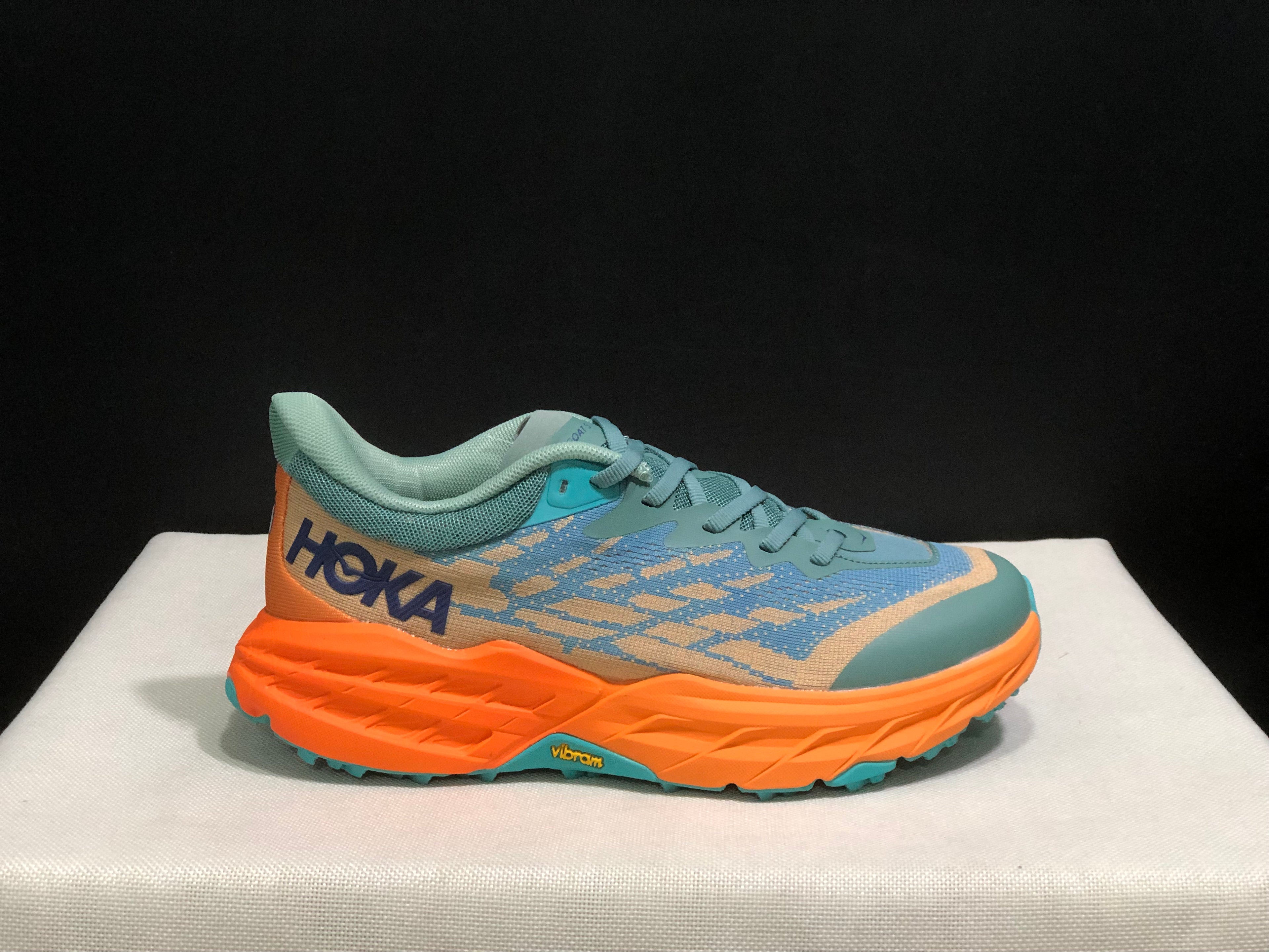 Hoka One One Speedgoat 5 Men's Trail Running Shoes Sneakers Teal/Orange