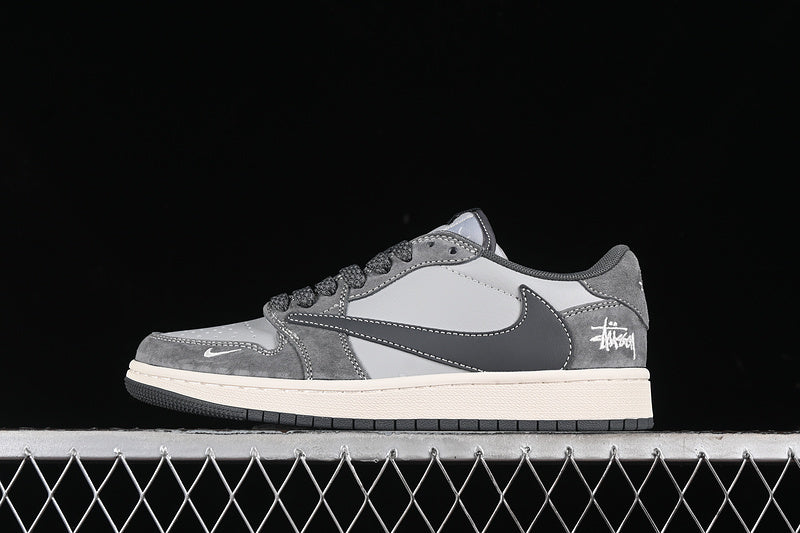 Travis Scott Fragment Design Nike Air Jordan 1 Low OG SP Grey Sneakers