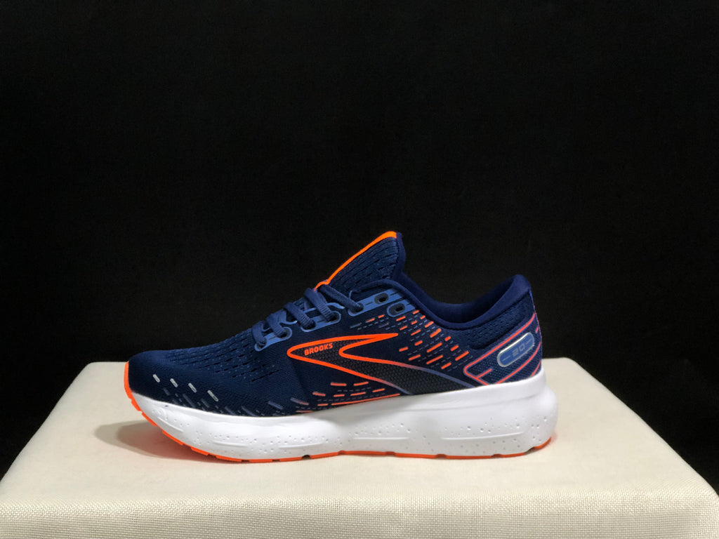 Brooks Glycerin GTS 20 Shock-absorbing Wear-resistant Running Shoes Navy/Orange