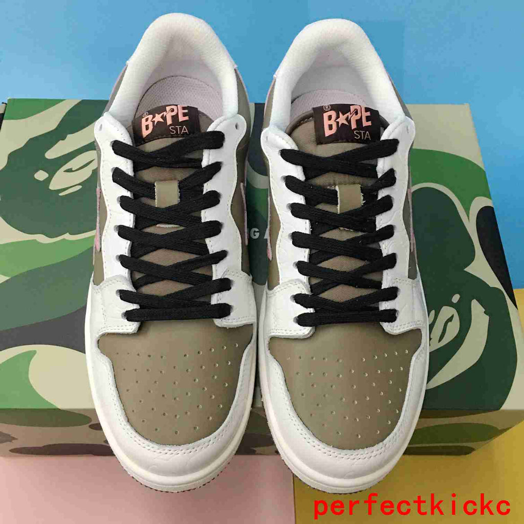 A Bathing Ape Bape Court Sta Brown Pink