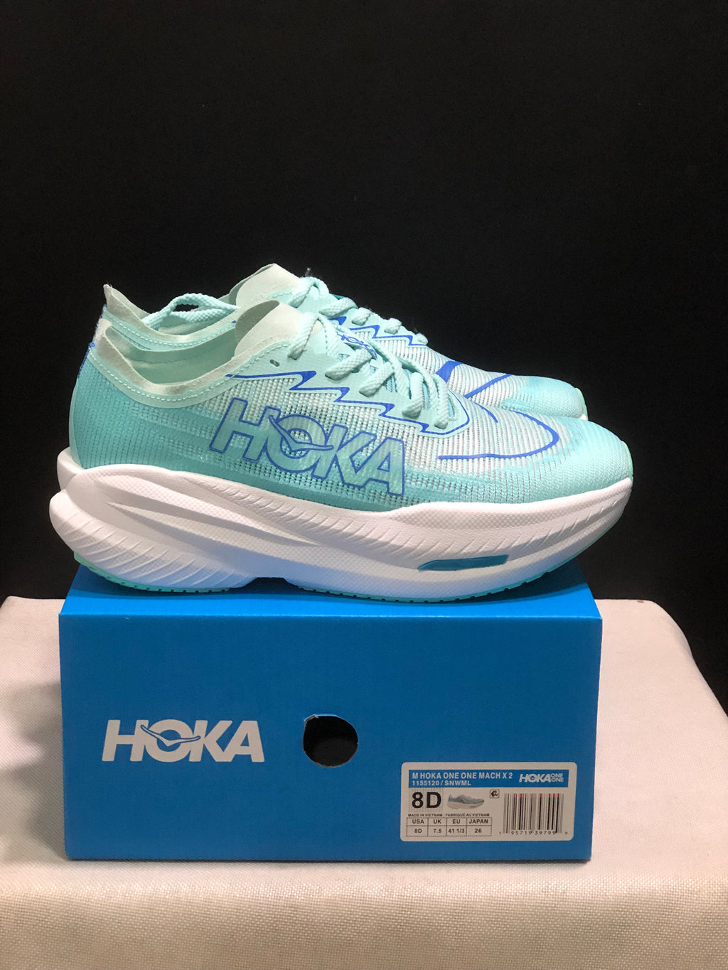 Hoka One One Mach X 2 Anti-slip Low-top Running Shoes Teal