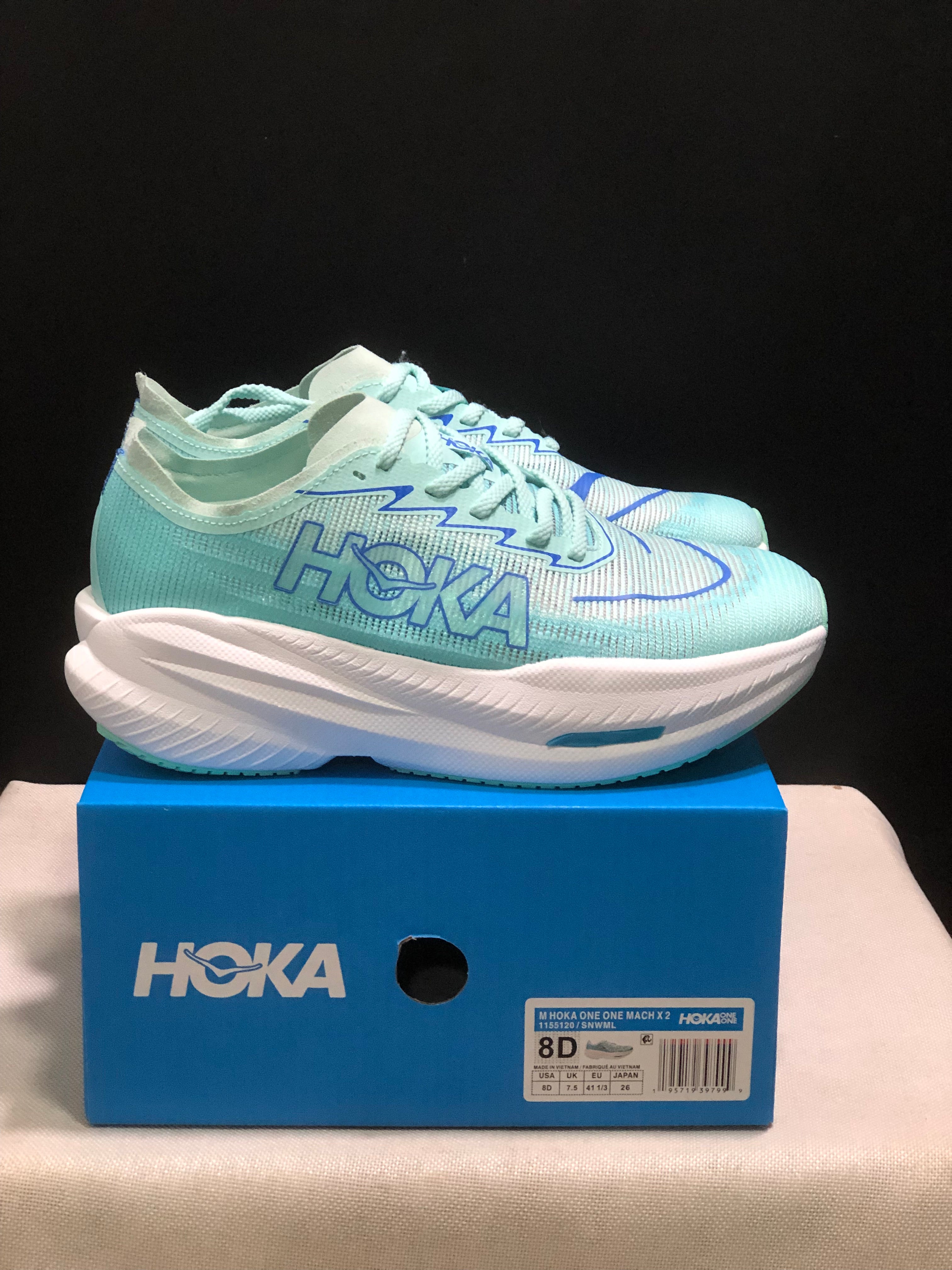Hoka One One Mach X 2 Anti-slip Low-top Running Shoes Teal
