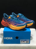 Hoka One One Speedgoat 5 Blue/Orange Trail Running Shoes Sneakers