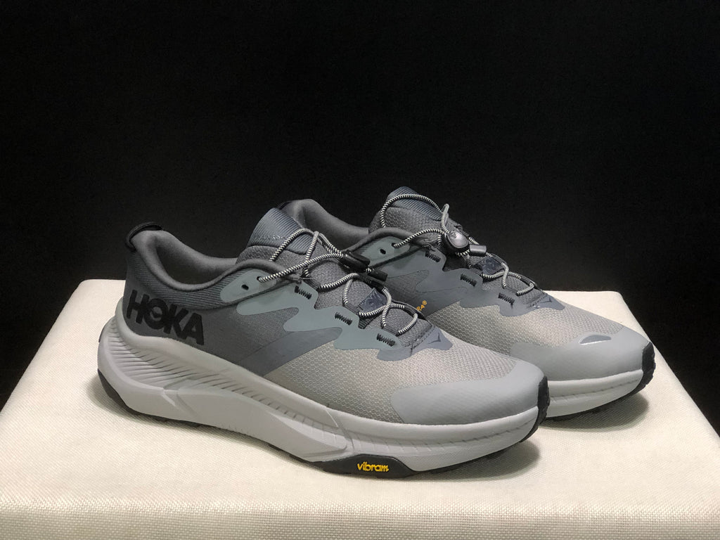 Hoka One One Transport Drawstring Low-top Running Shoes Sneakers Gray
