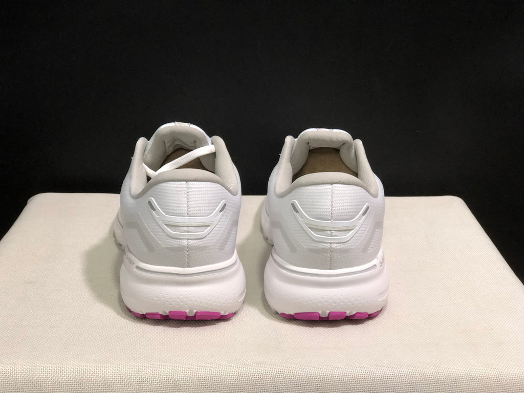Brooks Ghost 15 Shock-absorbing Wear-resistant Low-top Running Shoes White Rose Red