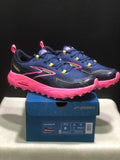 Brooks Cascadia 18 Low-top Running Shoes Grey Blue/Pink/Sunny Lime