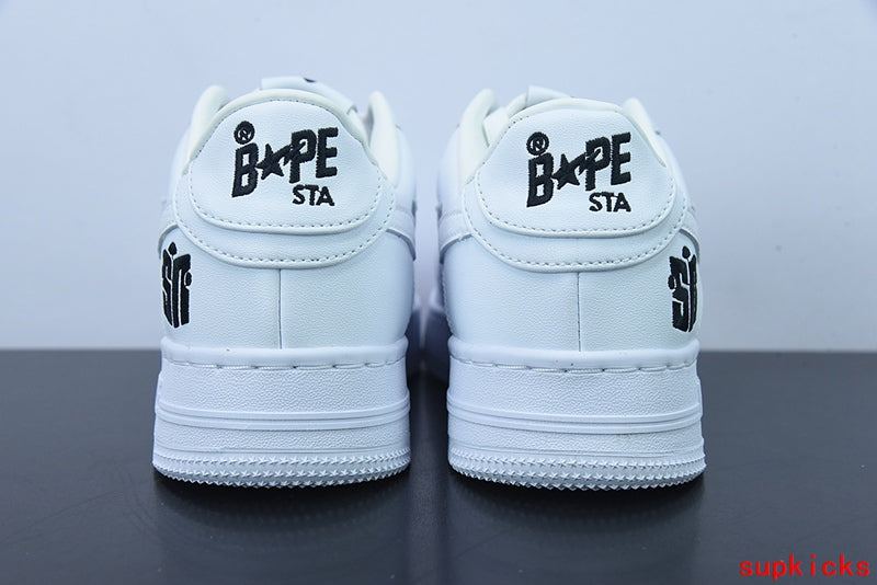 A Bathing Ape Bape Sta Low White SN Embroidery