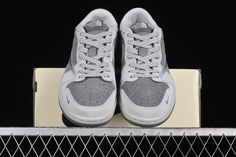Travis Scott Fragment Design Nike Air Jordan 1 Low The North Face OG SP Grey Sneakers