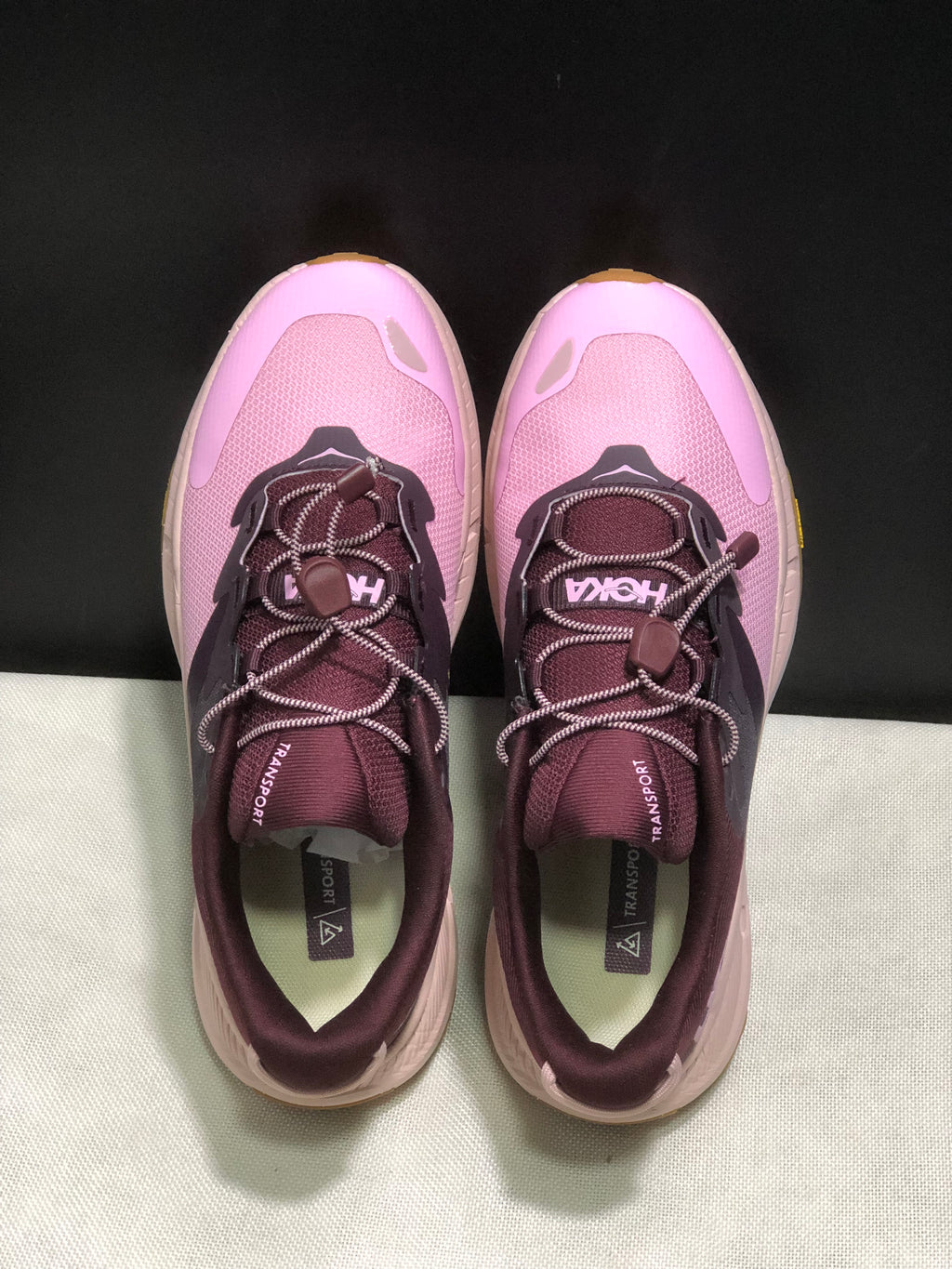 Hoka One One Transport Drawstring Low-top Running Shoes Sneakers Pink