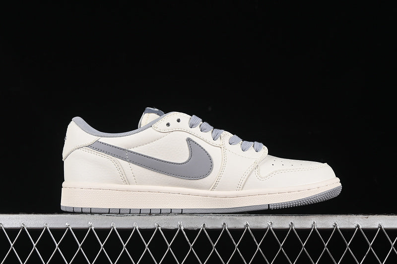 Travis Scott Fragment Design Nike Air Jordan 1 Low OG SP Grey White Casual Sports Shoes