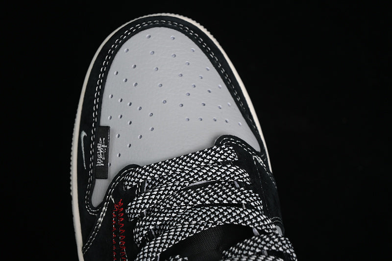 Travis Scott Fragment Design Nike Air Jordan 1 Low OG SP Red White Black Sneakers